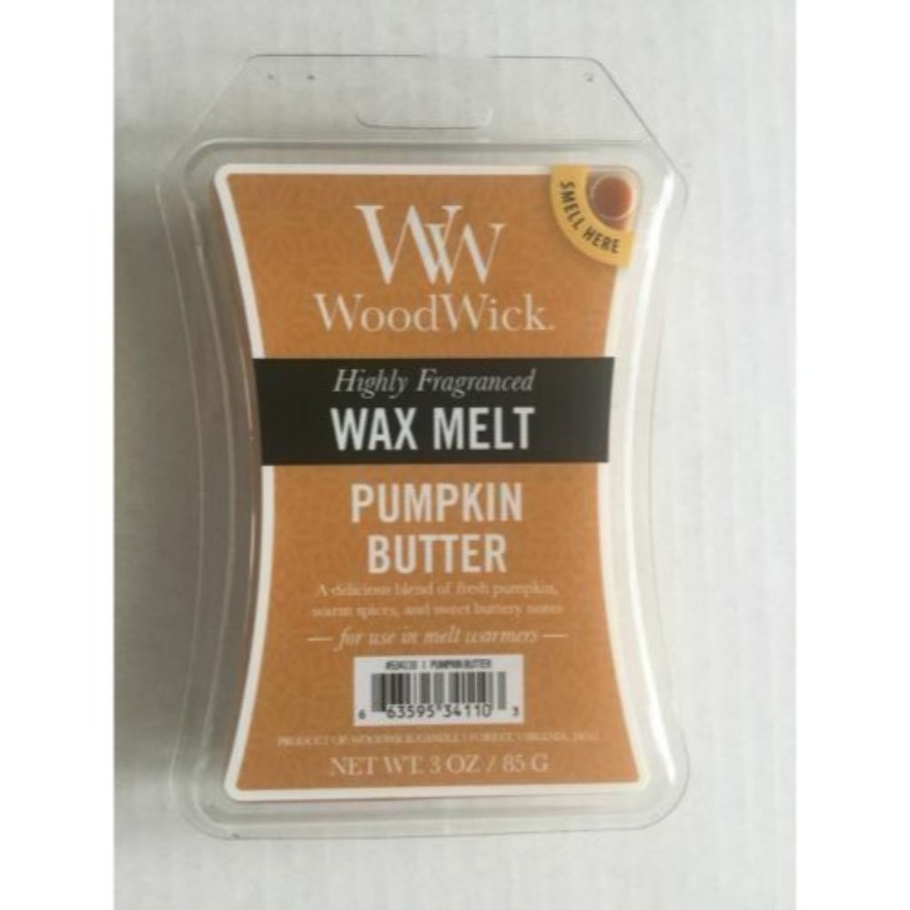 NEW Pumpkin Butter WoodWick Hourglass 3 oz Wax Melts Fragranced 4 Scentsy Warmer